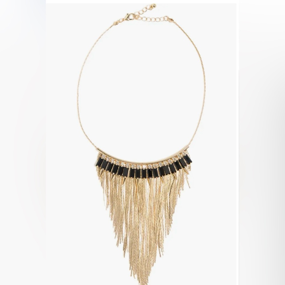 🔥 crystal fringe necklace